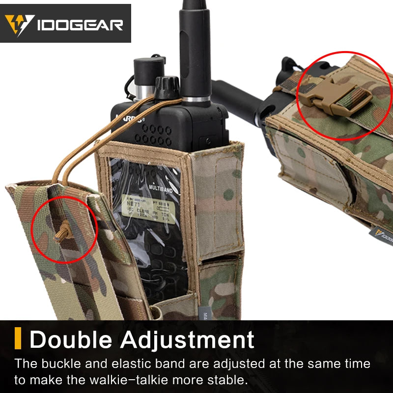 IDOGEAR Walkie Talkie Holder: Tactical MOLLE Radio Pouch - Arkansas Outdoors Shop