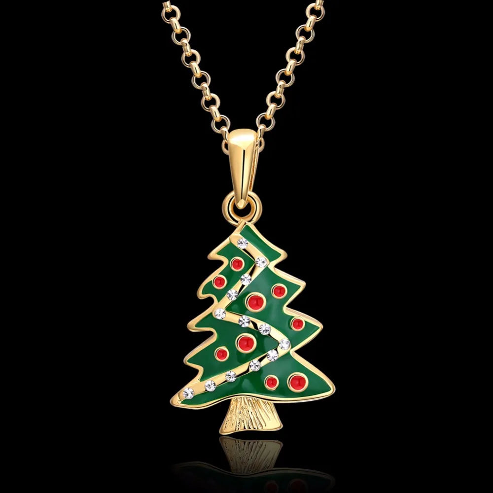 Uloveido 2017 Green Christmas Tree Necklace: Fashion Pendant for Women, Unique New Year Gift PN1124 - Arkansas Outdoors Shop