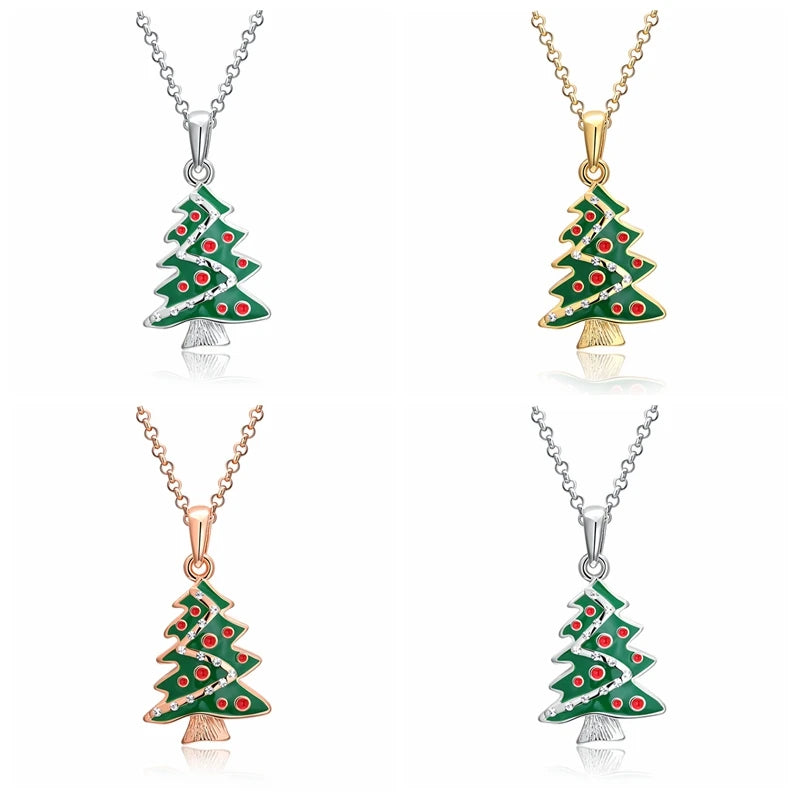 Uloveido 2017 Green Christmas Tree Necklace: Fashion Pendant for Women, Unique New Year Gift PN1124 - Arkansas Outdoors Shop