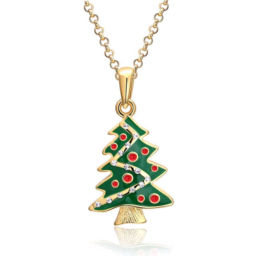 Uloveido 2017 Green Christmas Tree Necklace: Fashion Pendant for Women, Unique New Year Gift PN1124 - Arkansas Outdoors Shop