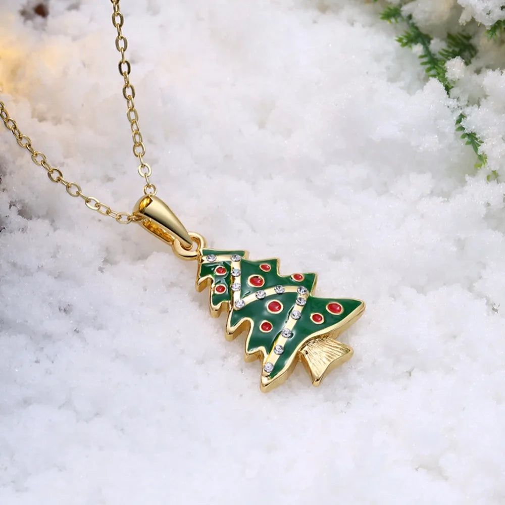 Uloveido 2017 Green Christmas Tree Necklace: Fashion Pendant for Women, Unique New Year Gift PN1124 - Arkansas Outdoors Shop