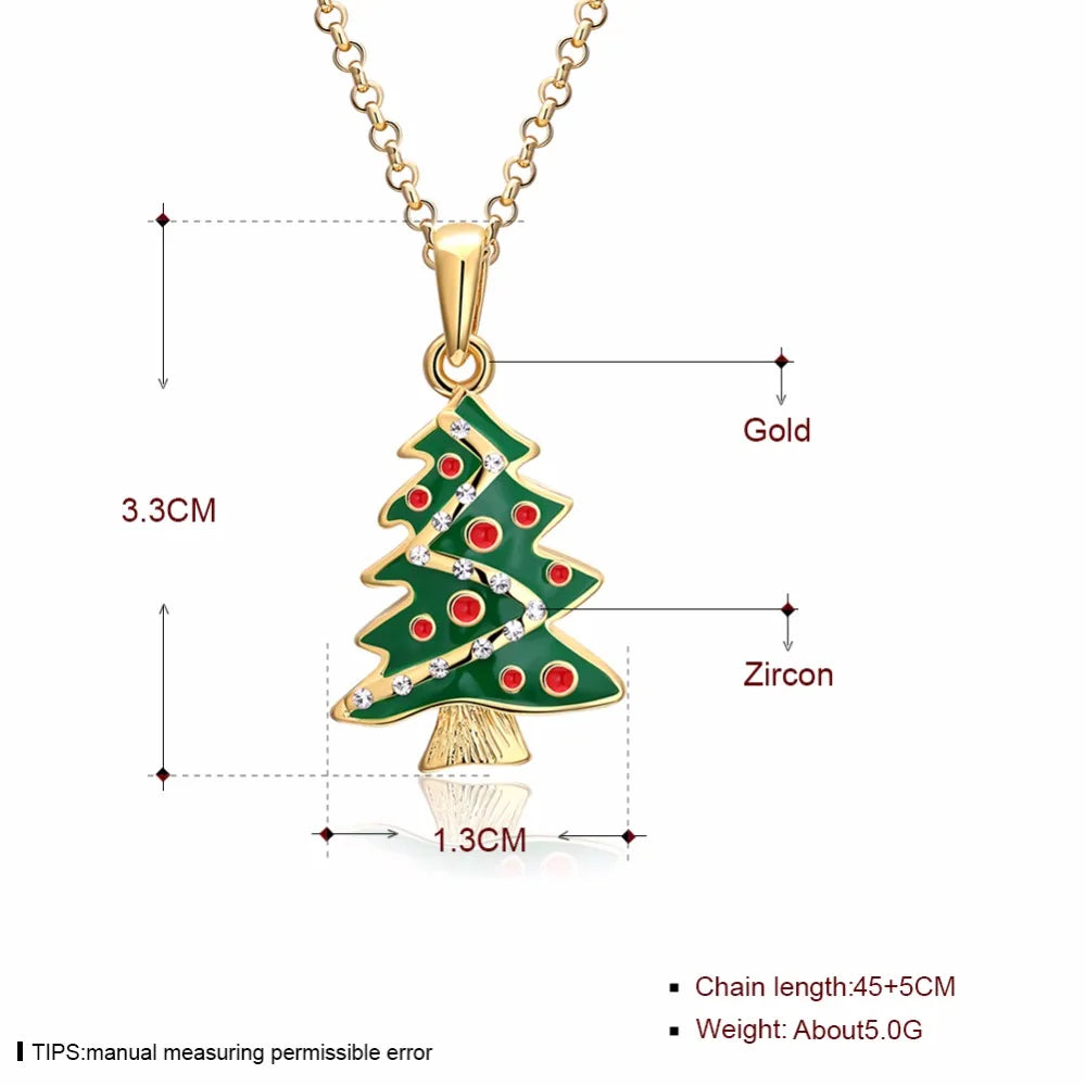 Uloveido 2017 Green Christmas Tree Necklace: Fashion Pendant for Women, Unique New Year Gift PN1124 - Arkansas Outdoors Shop