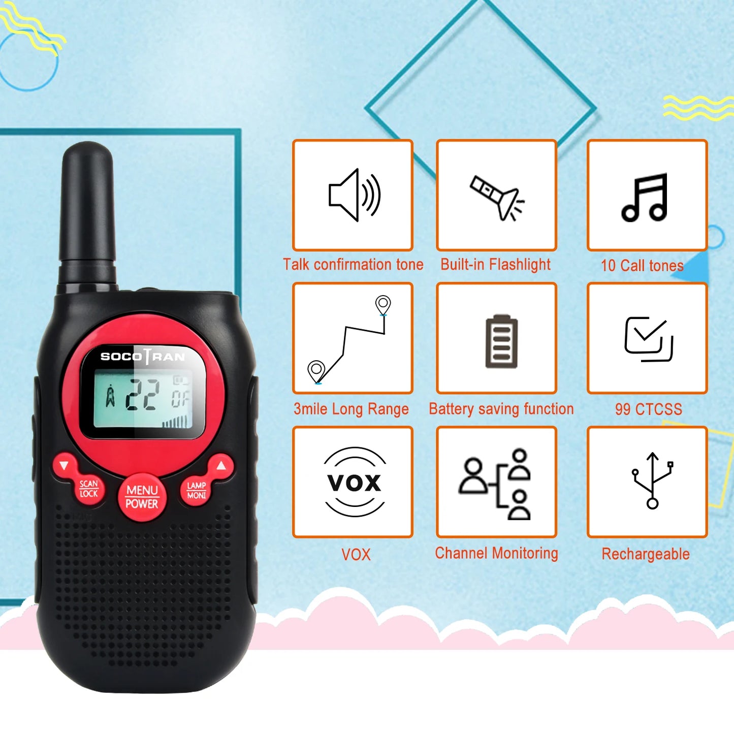 "Long Range Rechargeable Walkie Talkies: Family Road Trip Essential" - Arkansas Outdoors Shop