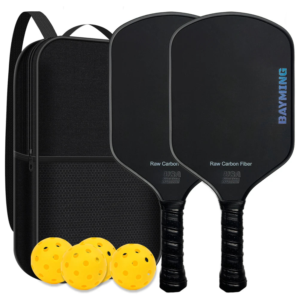 Thermoformed T700 Raw Carbon Fiber Pickleball Paddle Textured Surface with High Grit & Spin USAPA Compliant Pickleball Racket