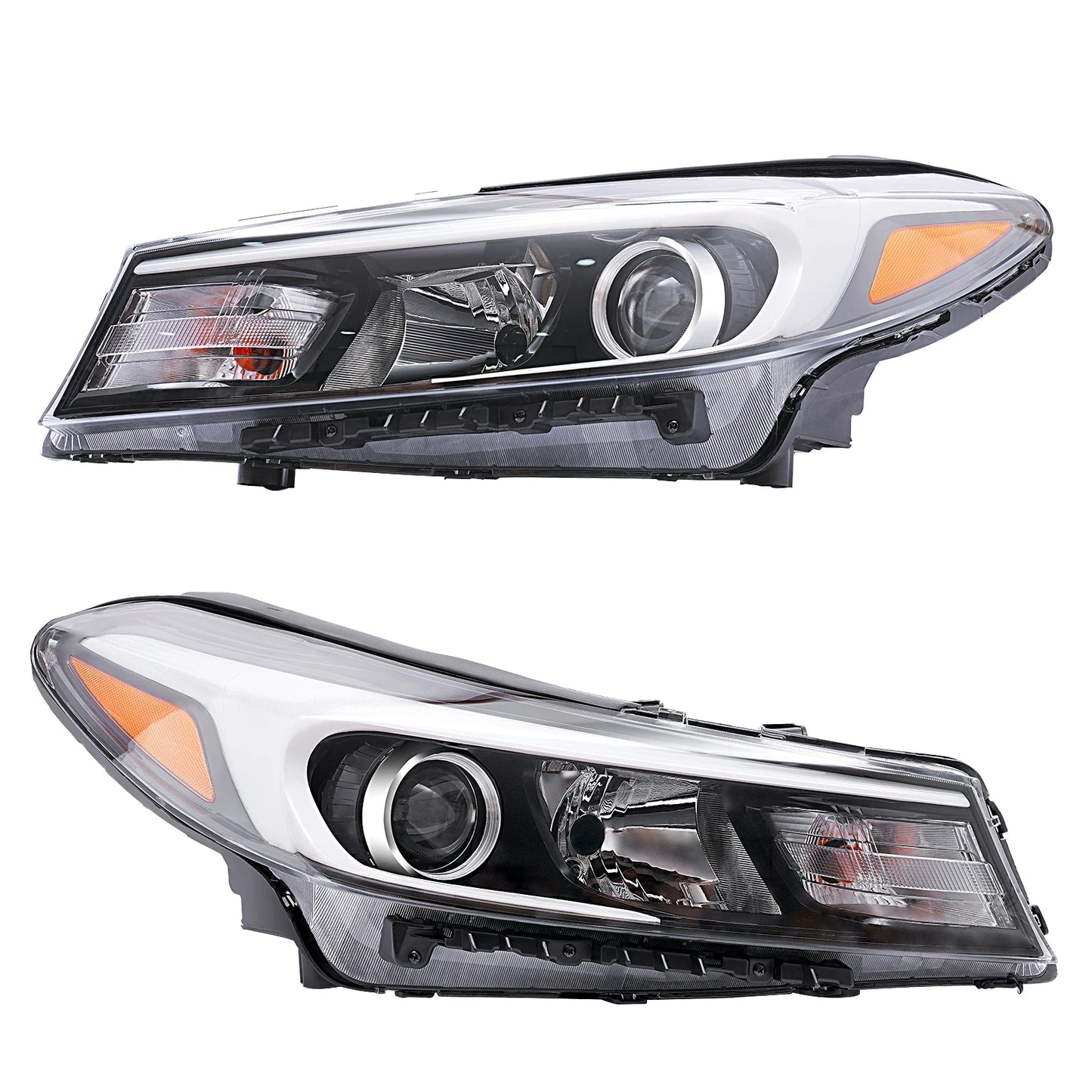 Chrome Front Headlights Headlamps For 2017 2018 Kia Forte Turn Signal Light Car Accessory