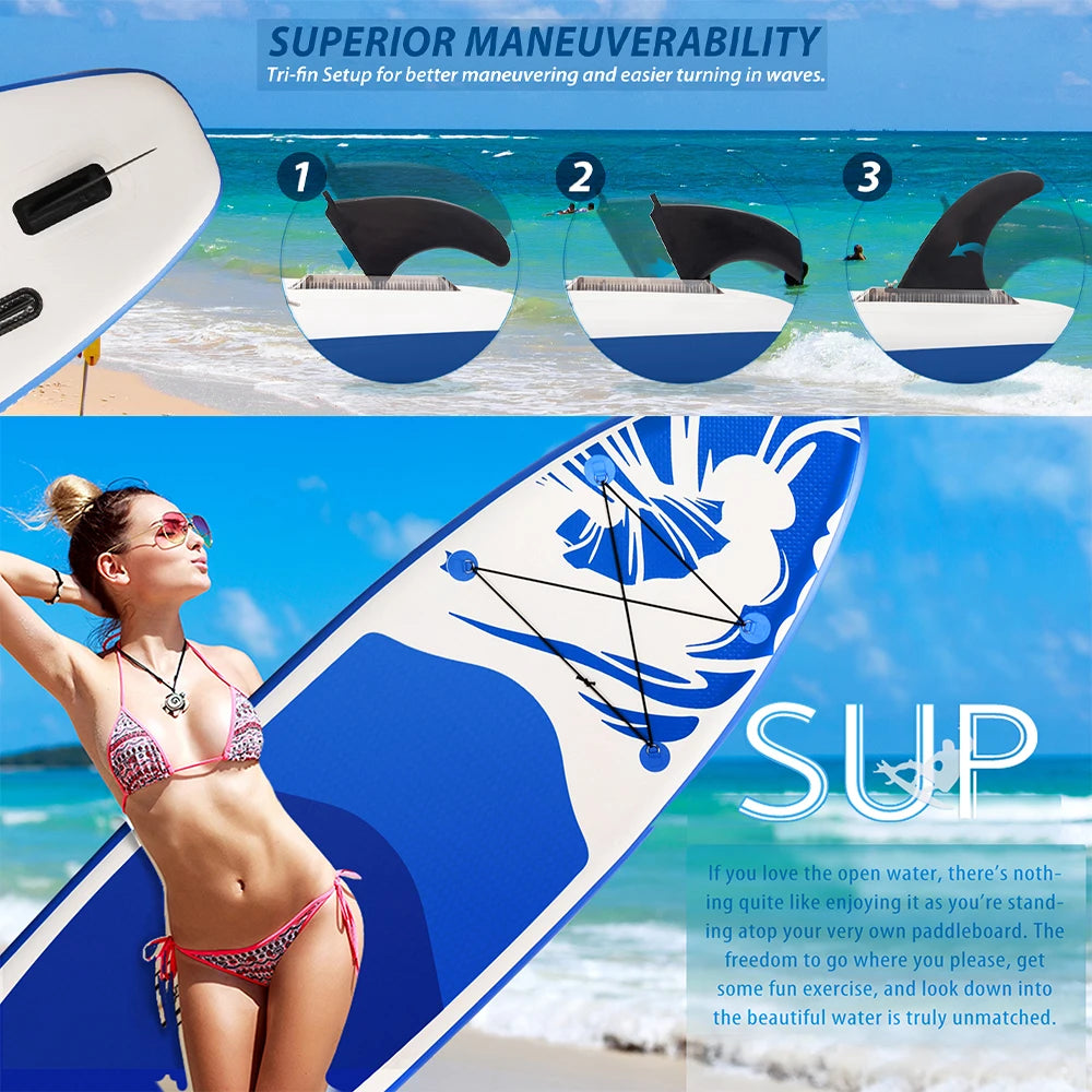 NEW 10ft * 30in * 6in inflatable surfboard stand up paddle board surf water sport board boat dinghy raft - Arkansas Outdoors Shop