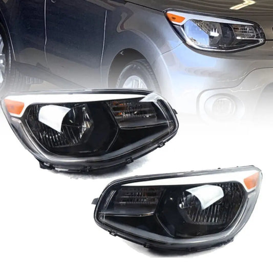 Car Head Lamp for 2014-2019 Kia Soul Headlight Headlamp Halogen W/O Bulbs Left / Right Accessories 92101-B2270 92101B2270