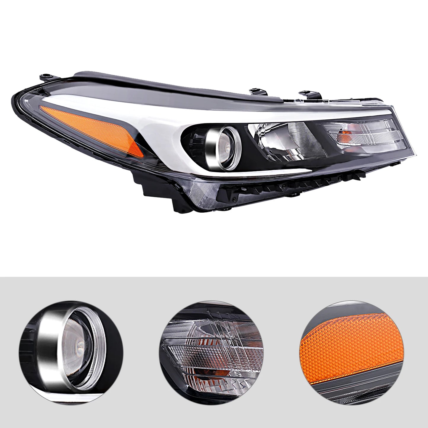 Chrome Front Headlights Headlamps For 2017 2018 Kia Forte Turn Signal Light Car Accessory