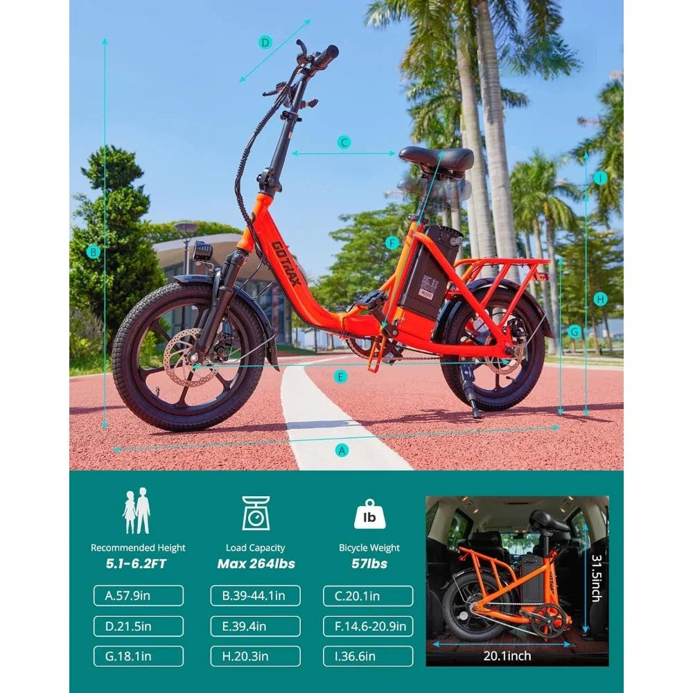 Electric Bike,25Miles Range& Speed 15.5Mph,350W Motor,Folding E-Bike with Removable Battery,Commuter Electric Bicycle for Adults