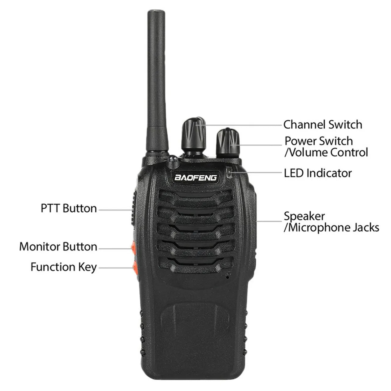 1-10PCS Baofeng BF-88E PMR446: Updated Long-Range Walkie