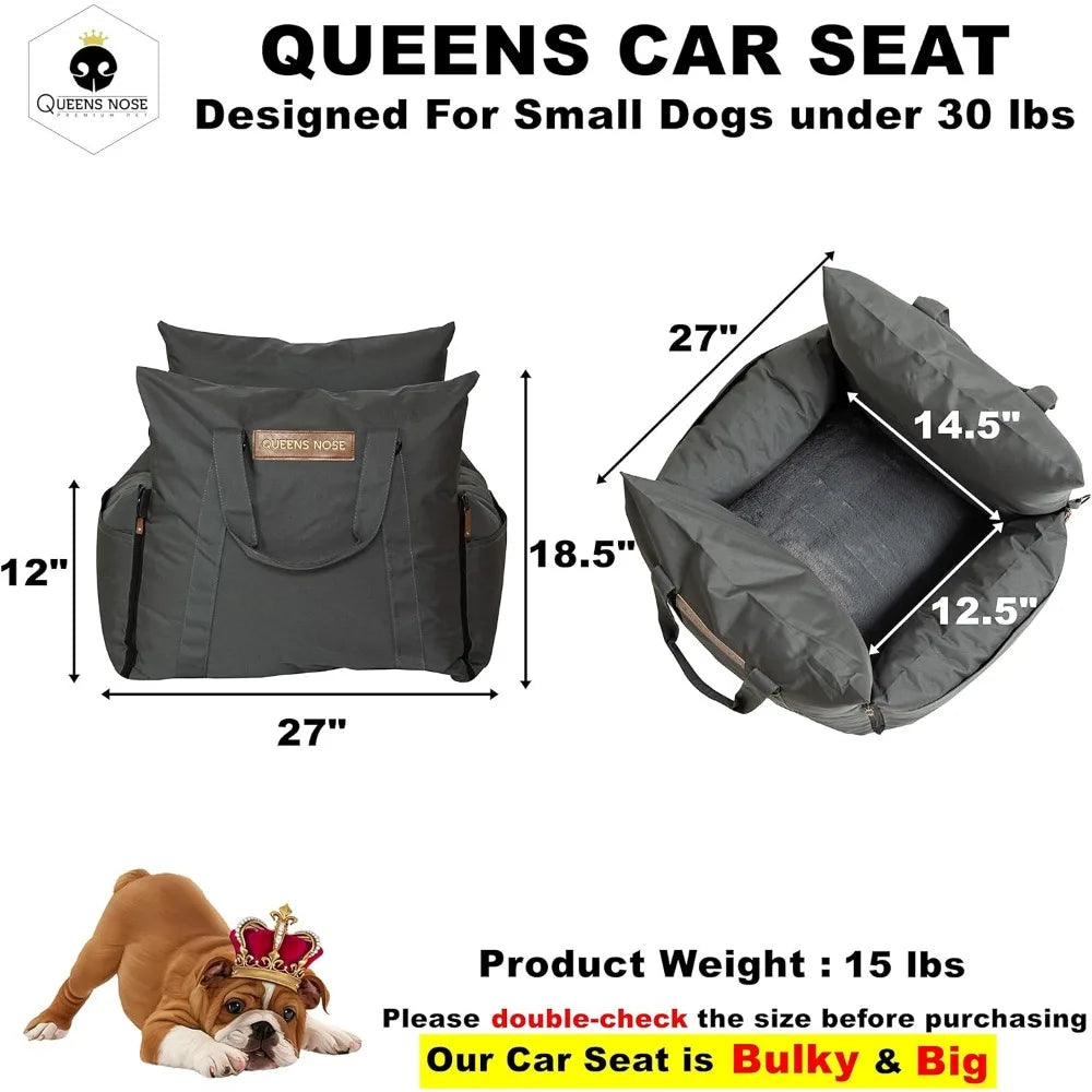 Durable Dog Car Seat with Front & Back Protection: Booster Seat with Adjustable Leashes and Belts - Arkansas Outdoors Shop