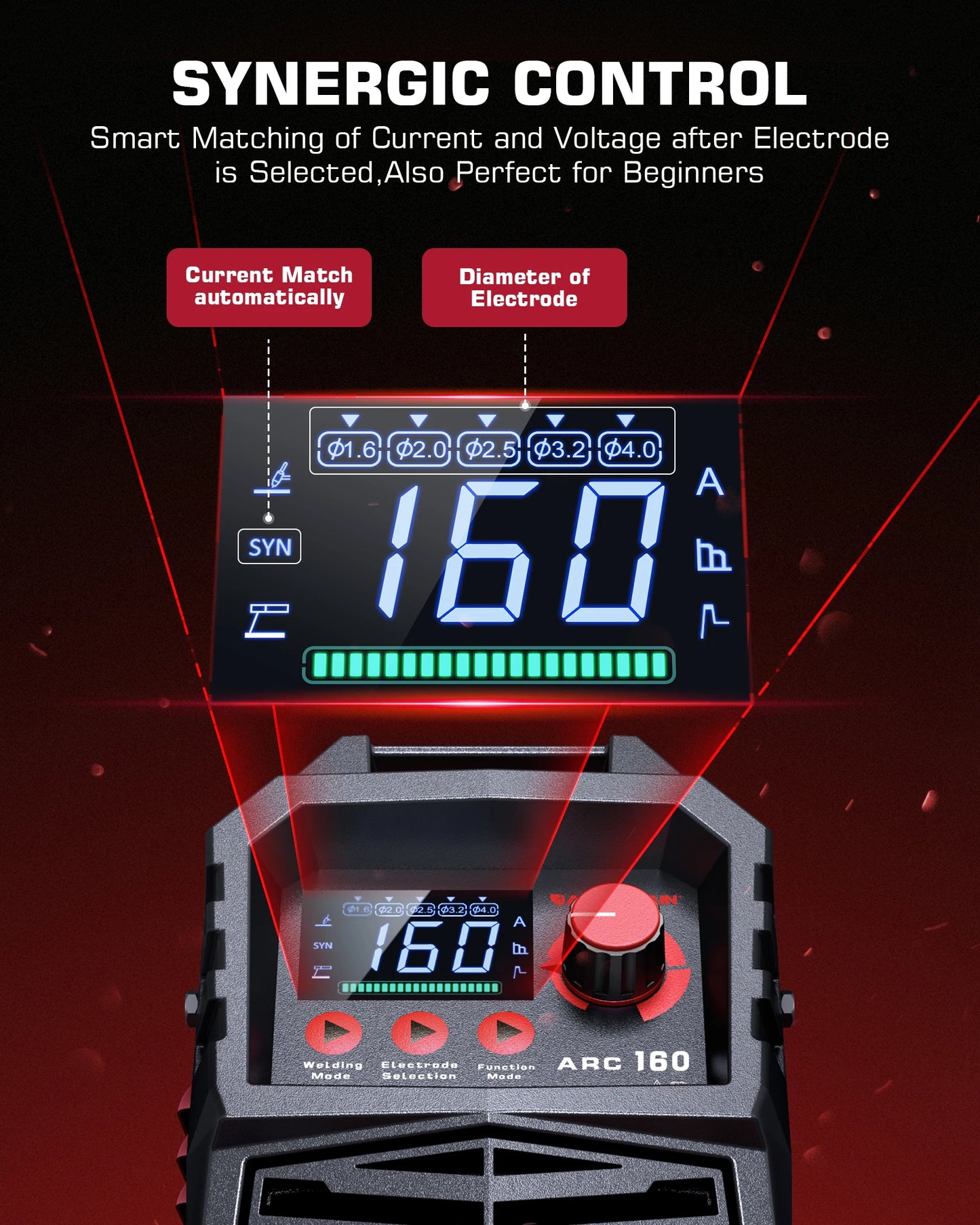 ARCCAPTAIN 160A Dual Voltage Inverter ARC Welder