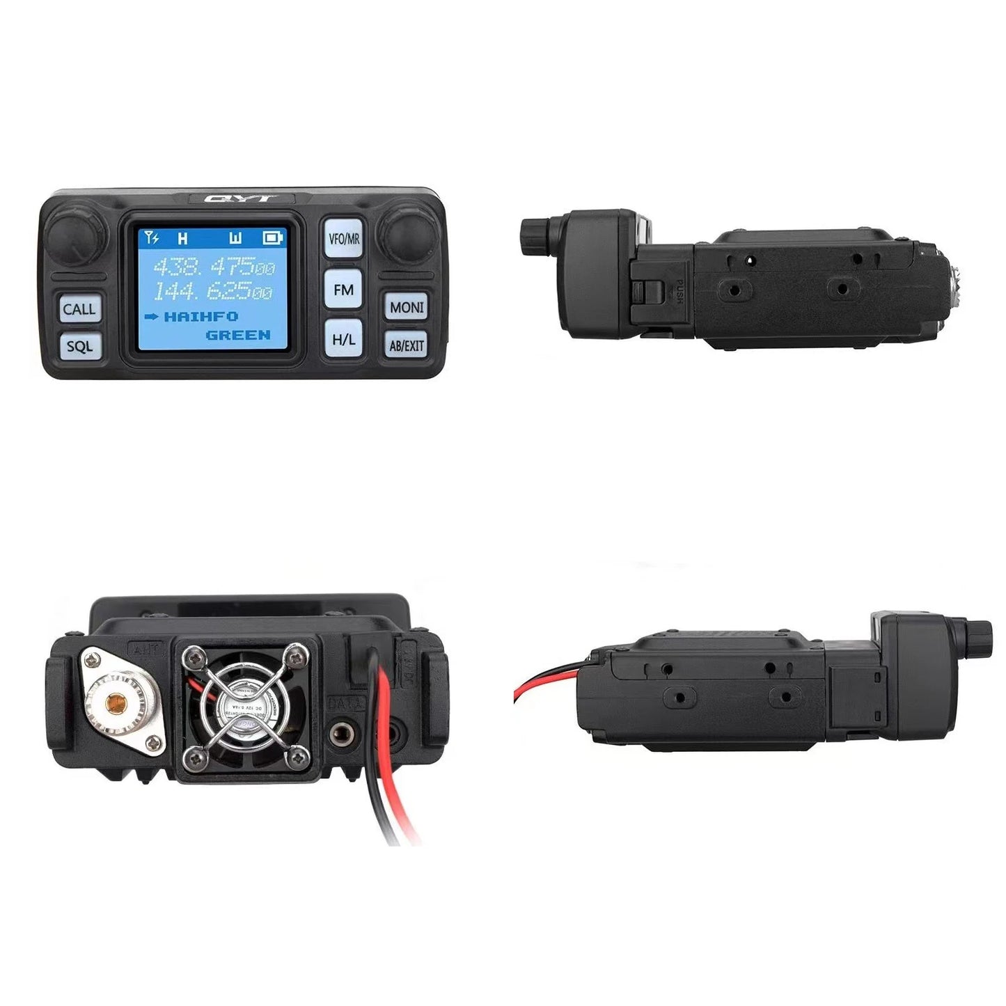 QYT KT-5000 Car Radio Separated Panel 25W 10KM VHF UHF Dual Band VOX Mini Color FM Mobile Walkie Talkie Self Drive Tour