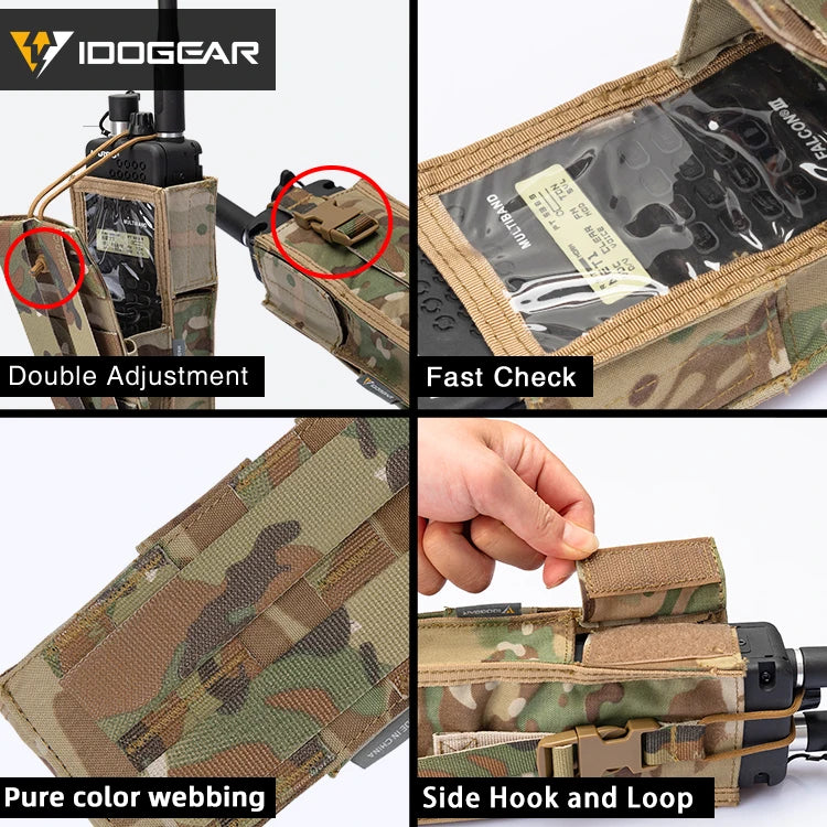 IDOGEAR Walkie Talkie Holder: Tactical MOLLE Radio Pouch - Arkansas Outdoors Shop