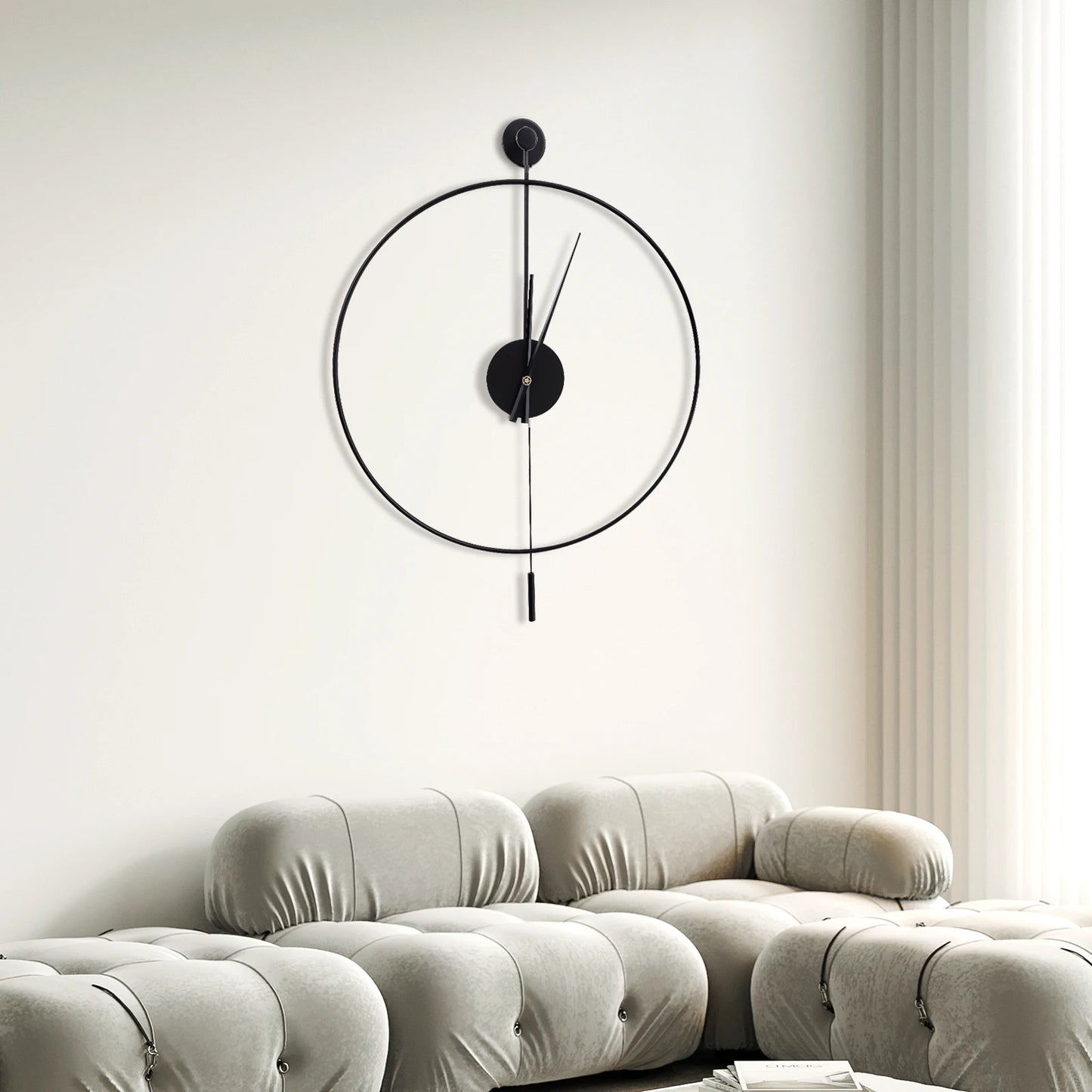 Modern Silent Pendulum Wall Clock: Timeless Elegance