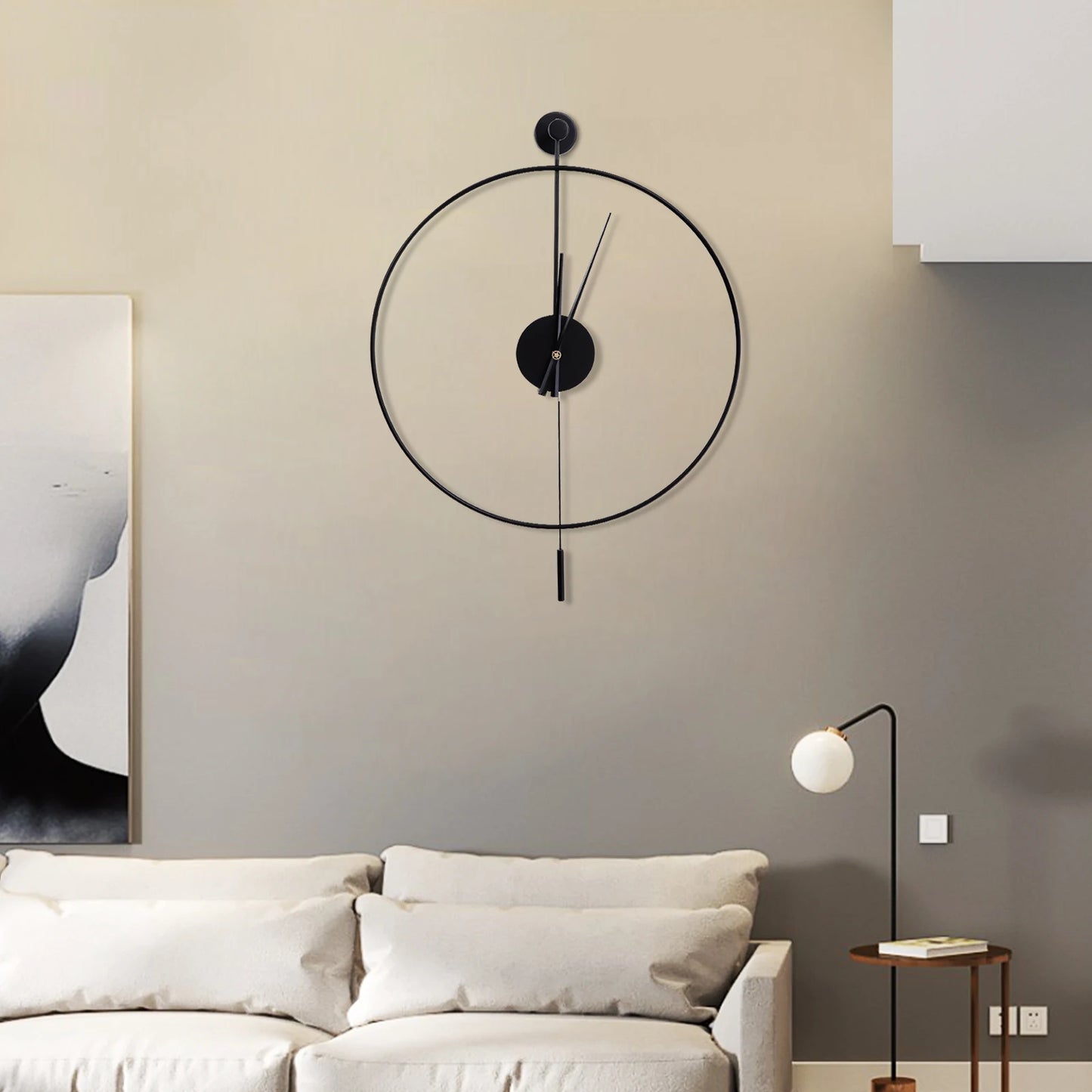 Modern Silent Pendulum Wall Clock: Timeless Elegance