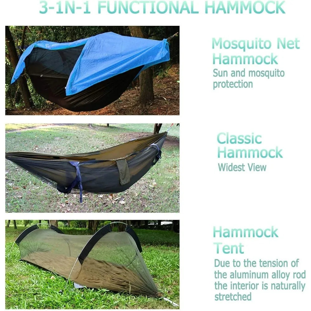 Persons 4 in 1 Lightweight Backpacking Ground Hammock Tent Blue - Arkansas Outdoors Shop