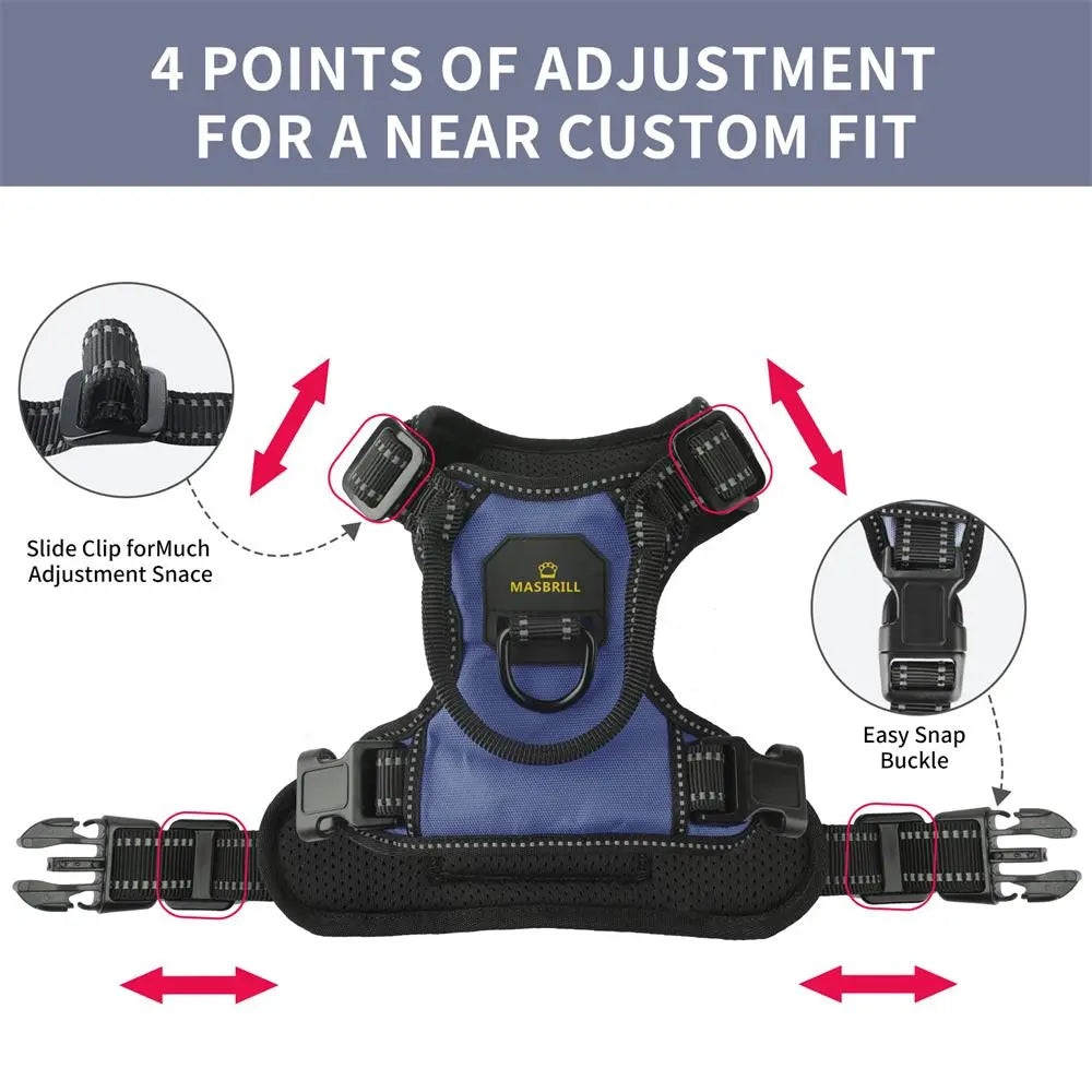 MASBRILL Reflective No-Pull Dog Harness: Adjustable Safety Vest - Arkansas Outdoors Shop