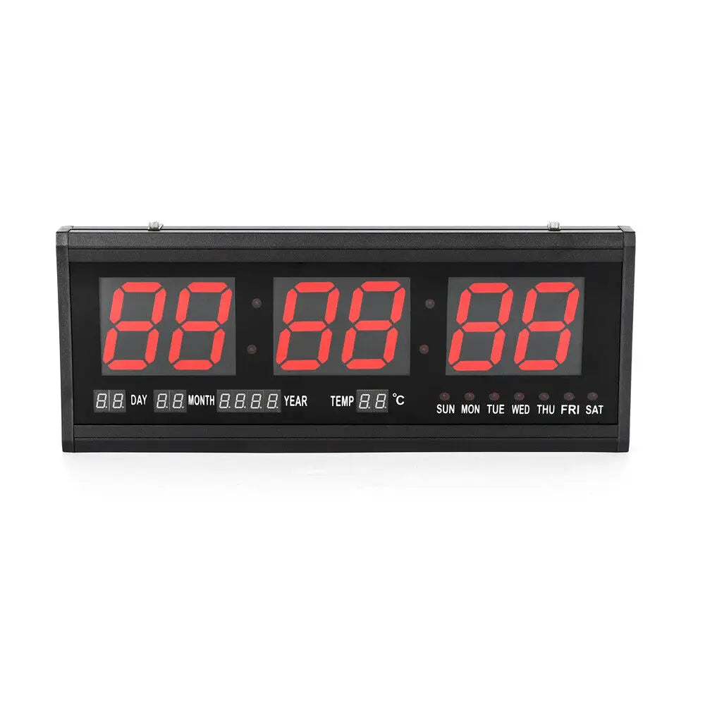 LED Digital Wall Clock Large Screen Calendar Thermometer Modern Electronic Clock