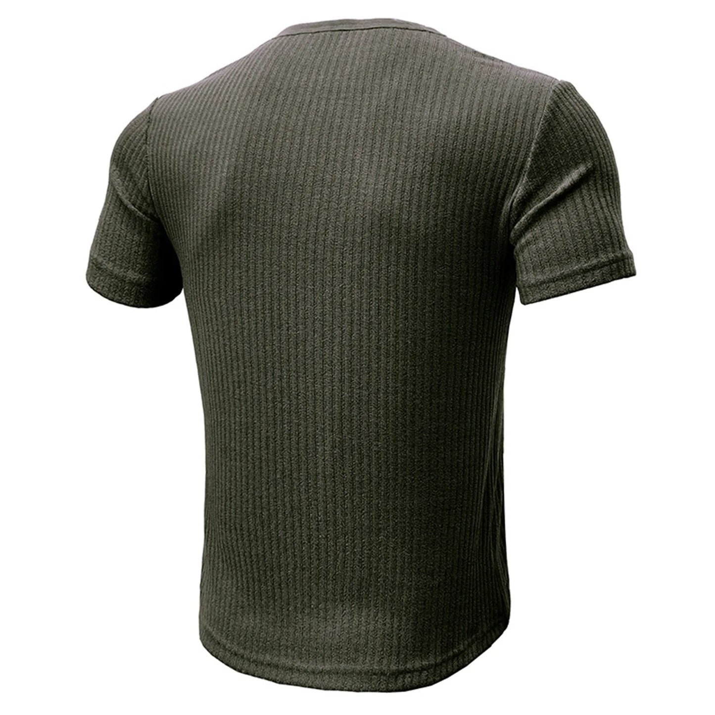 Men's Threaded T-shirt Summer Running Sports Fitness Clothes Muscle Slim Fit Short Sleeve T-shirt V-neck Collar Casual Tops