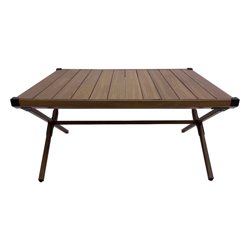 Ozark Trail Aluminum Roll-Top Camping Table, Dark Brown - Arkansas Outdoors Shop