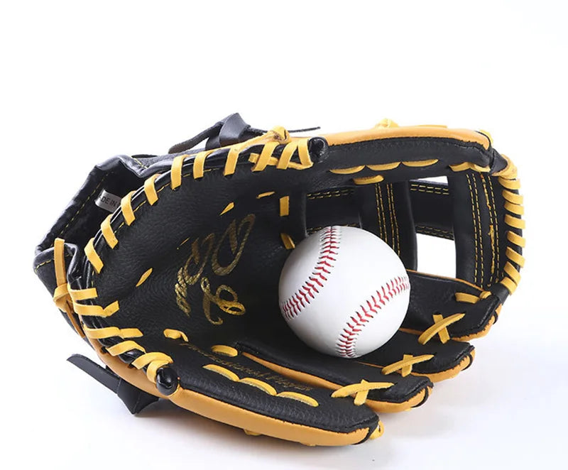 Two-Layer Cowhide Baseball Gloves Batting Gloves Youth and Children's Pitching Gloves Left and Right Hand Softball Sports Gloves