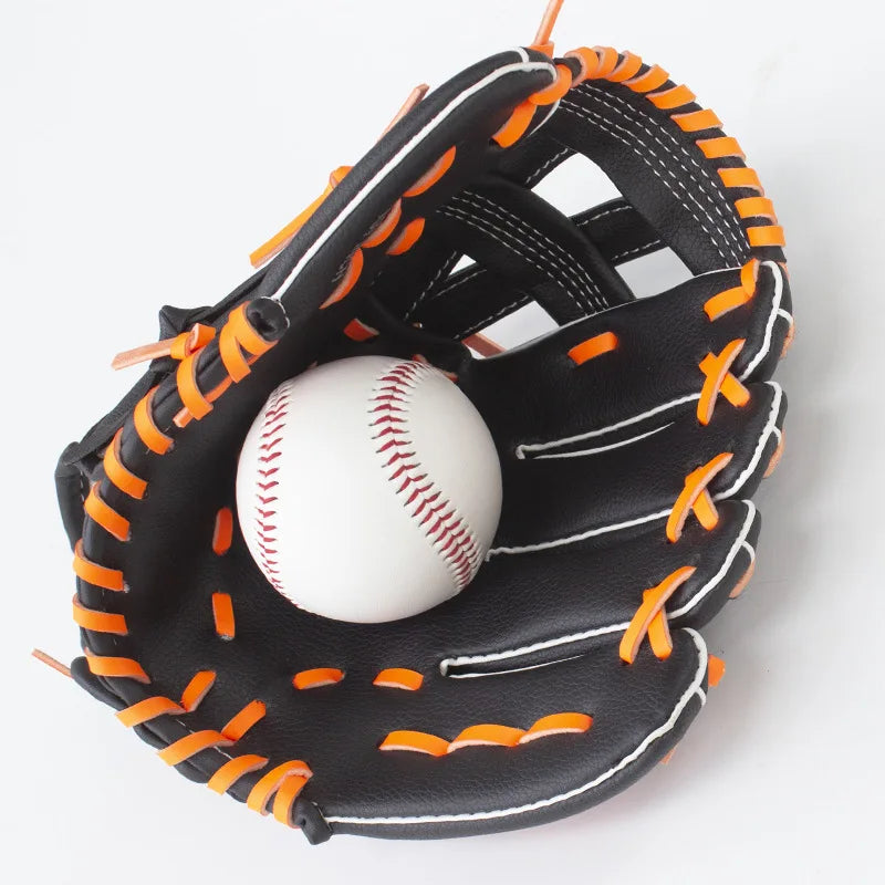 10.5-12.5inch Leather Baseball Glove Outdoor Sports Pitcher Glove Softball Practice Equipment Left Hand For Adult Youth Train