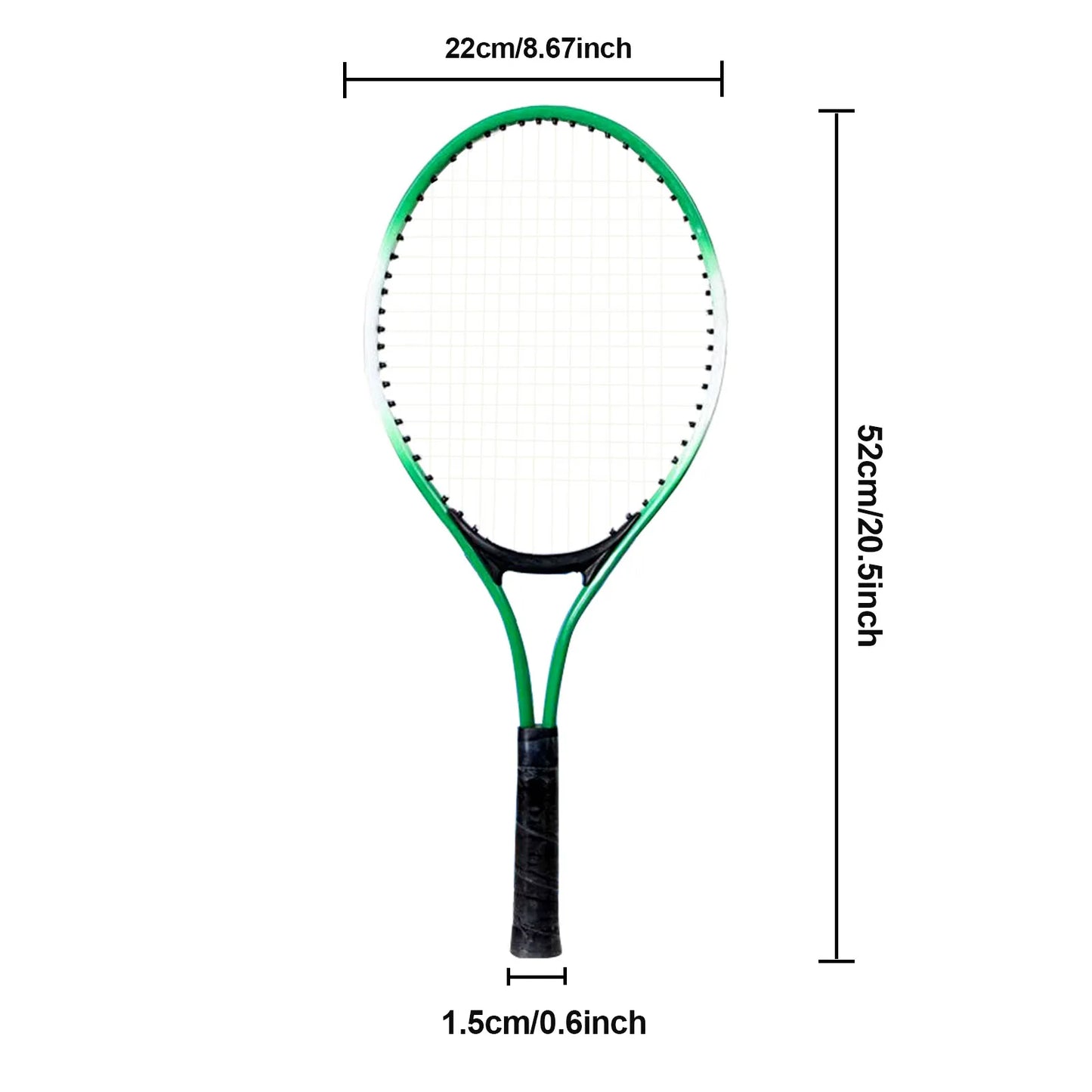 Youth Tennis Racquet Set with Cover: Indoor/Outdoor