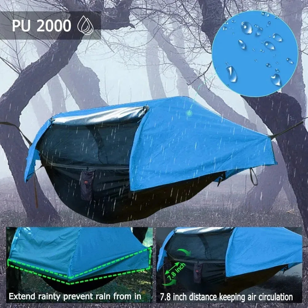 Persons 4 in 1 Lightweight Backpacking Ground Hammock Tent Blue - Arkansas Outdoors Shop