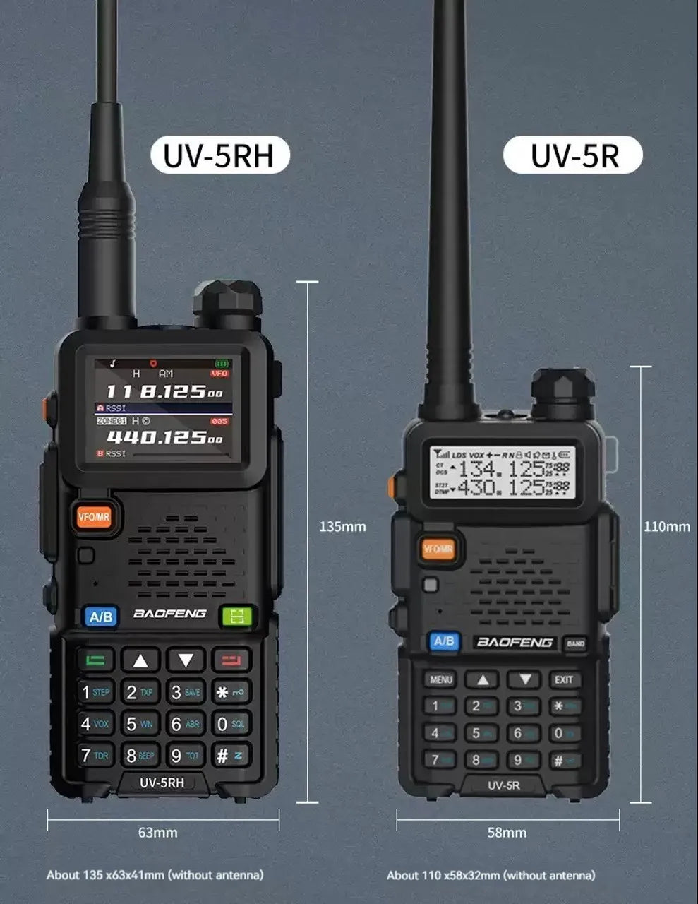 Baofeng UV-5RH 10W Multi-Band / Tri-Band 2500mAH VHF/UHF Long Range Walkie Talkie Two Way Radio