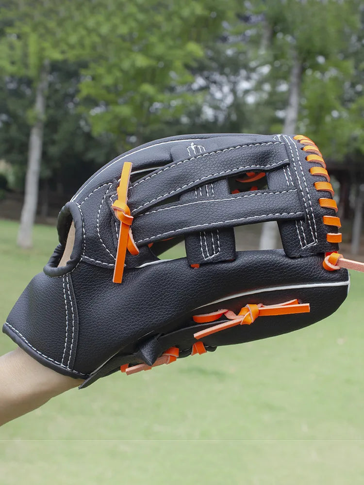 10.5-12.5inch Leather Baseball Glove Outdoor Sports Pitcher Glove Softball Practice Equipment Left Hand For Adult Youth Train