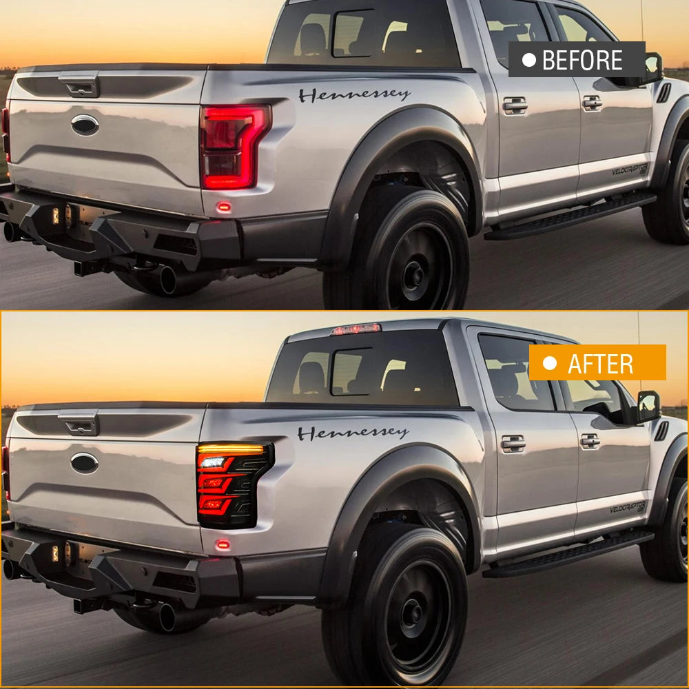 2015-19 Ford F150 LED Smoked Taillights Assembly