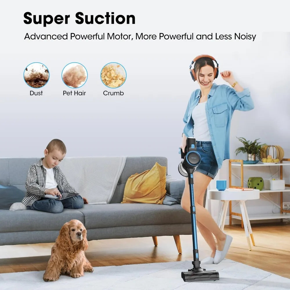 6-in-1 Cordless Vacuum: Lightweight, LED Display, Pet Hair