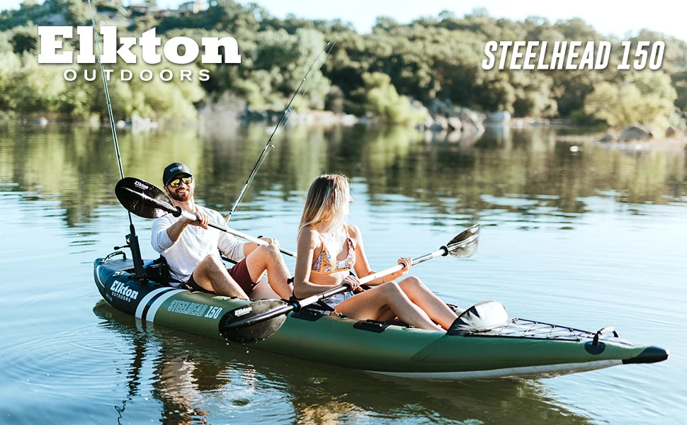 Elkton Outdoors Steelhead Inflatable Fishing Kayak: Angler's Essential - Arkansas Outdoors Shop