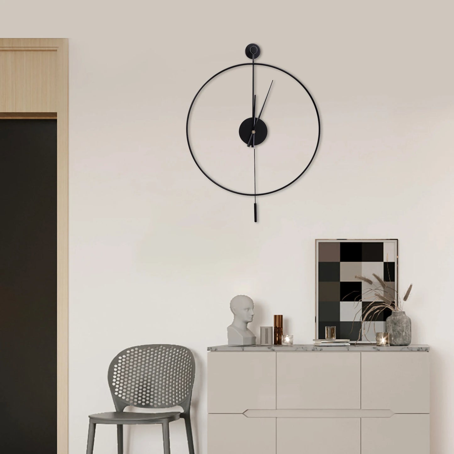 Modern Silent Pendulum Wall Clock: Timeless Elegance