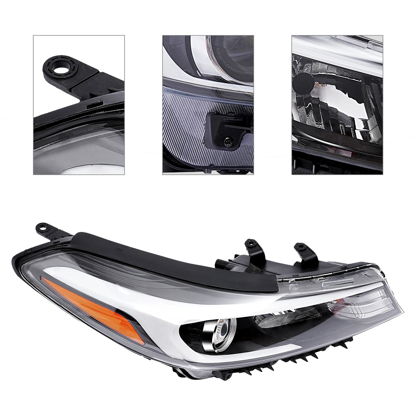 Chrome Front Headlights Headlamps For 2017 2018 Kia Forte Turn Signal Light Car Accessory