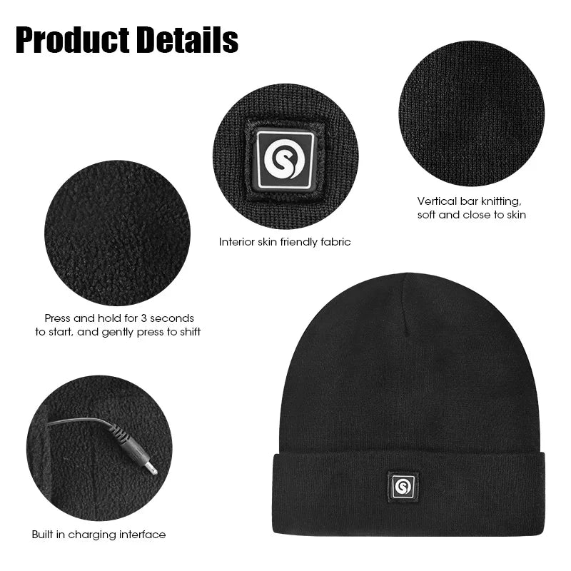 Winter Heated Hat: Rechargeable Snowboard & Ski Cap - Arkansas Outdoors Shop