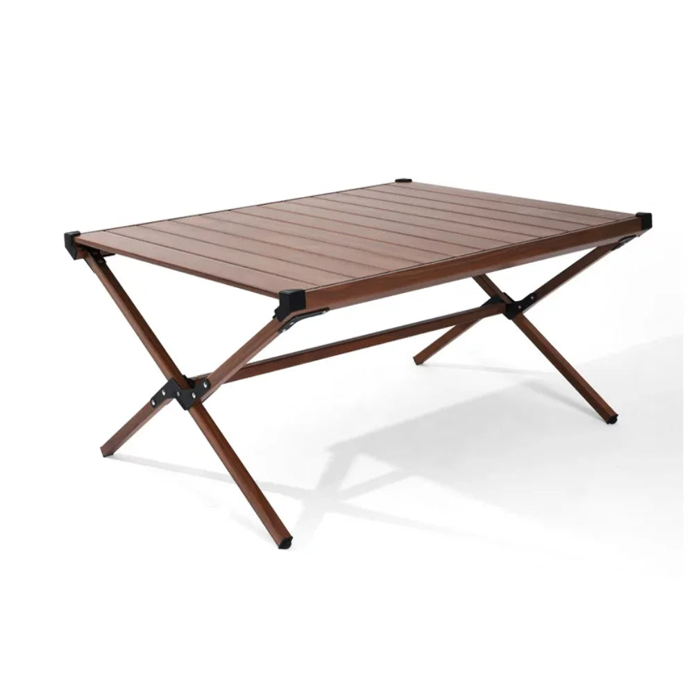 Ozark Trail Aluminum Roll-Top Camping Table, Dark Brown - Arkansas Outdoors Shop