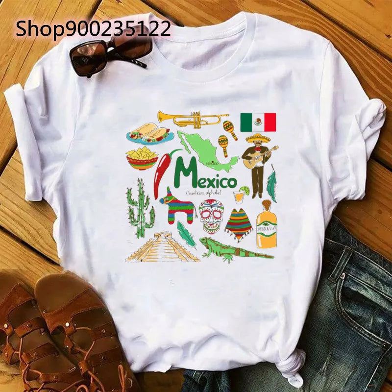 90s Graphic Tshirt Italy Countries Women T Shirt Harajuku Vintage T-shirt Fashion Women's T-shirt Aesthetic Casual Top Tees