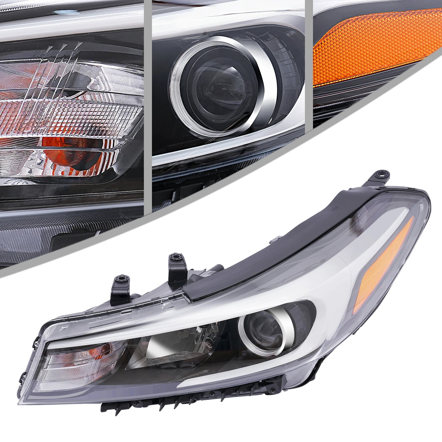 Chrome Front Headlights Headlamps For 2017 2018 Kia Forte Turn Signal Light Car Accessory