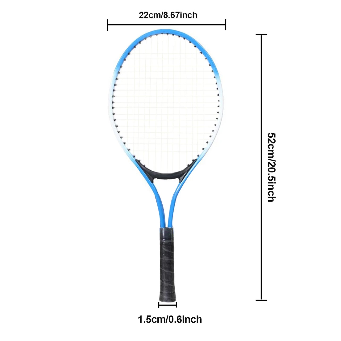 Youth Tennis Racquet Set with Cover: Indoor/Outdoor