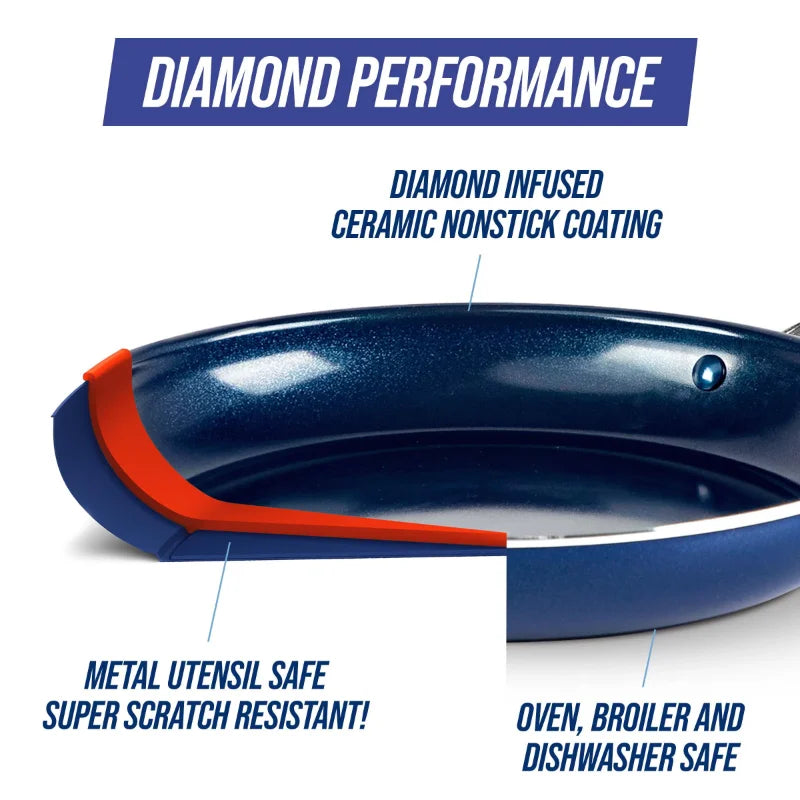 Blue Diamond 12-Piece Ceramic Nonstick Cookware Set