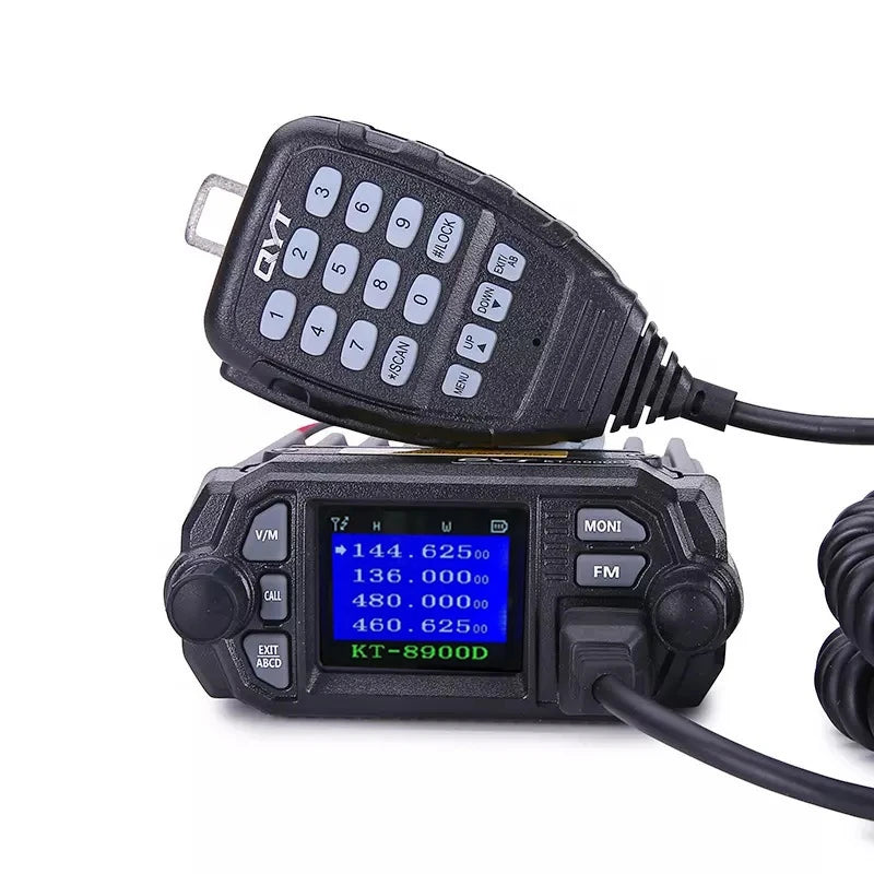 QYT KT-8900D 25-Watt Walkie Talkie Dual Band VHF/UHF 136-174/400-480MHz Quad Watch Car Mobile Radio