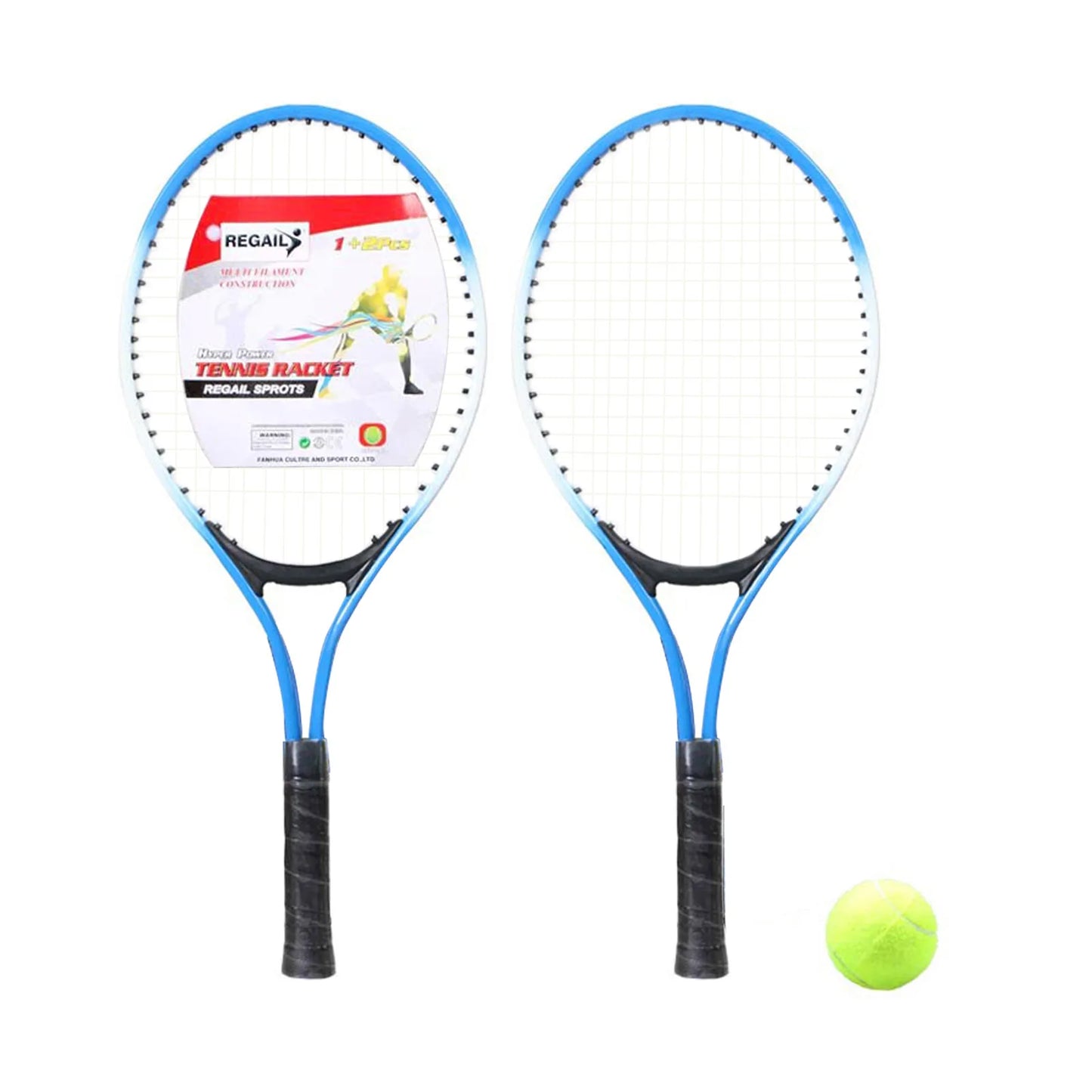 Youth Tennis Racquet Set with Cover: Indoor/Outdoor